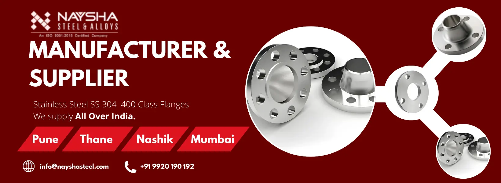 stainless steel 304 400 class flanges banner